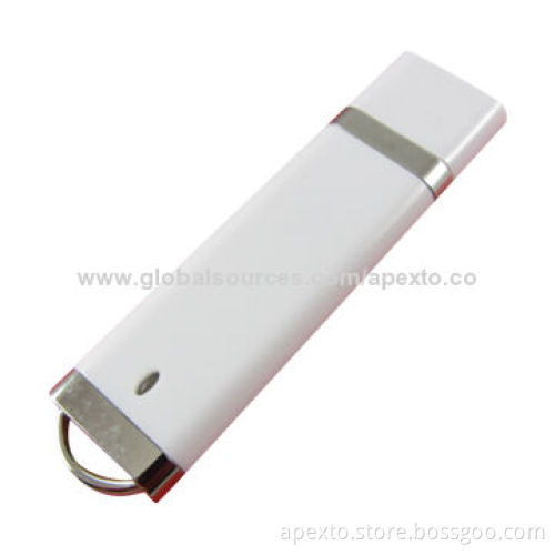 USB Flash Drive with White Color Design, 2, 4 or 8GB Capacity, Supports Customized Logos Printing